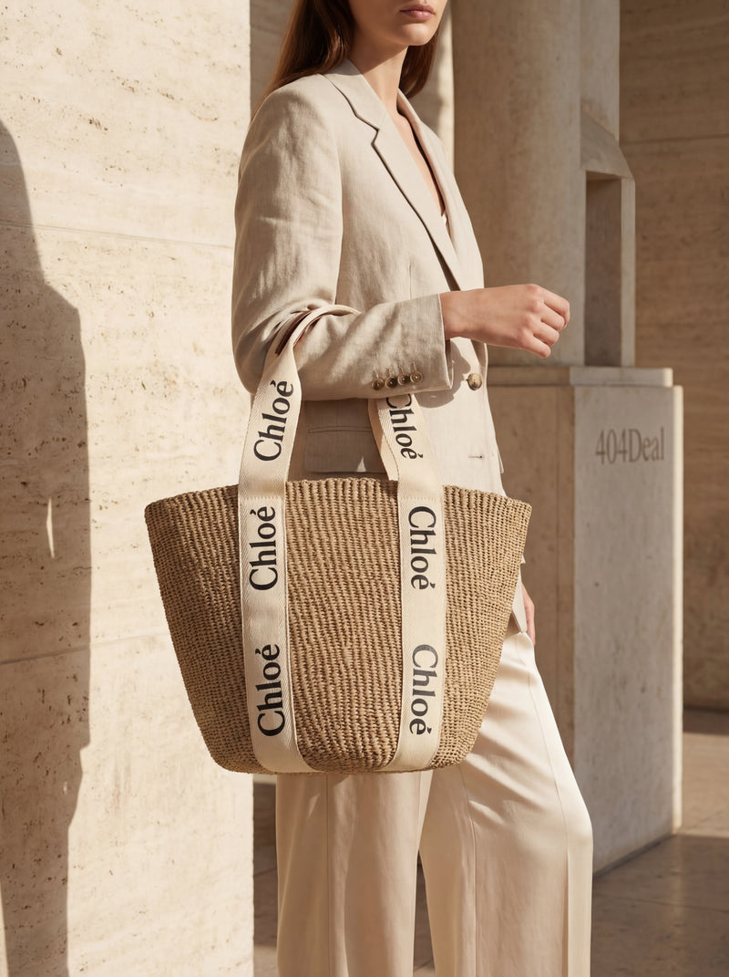Chloé Brown Paper Shoulder Bag