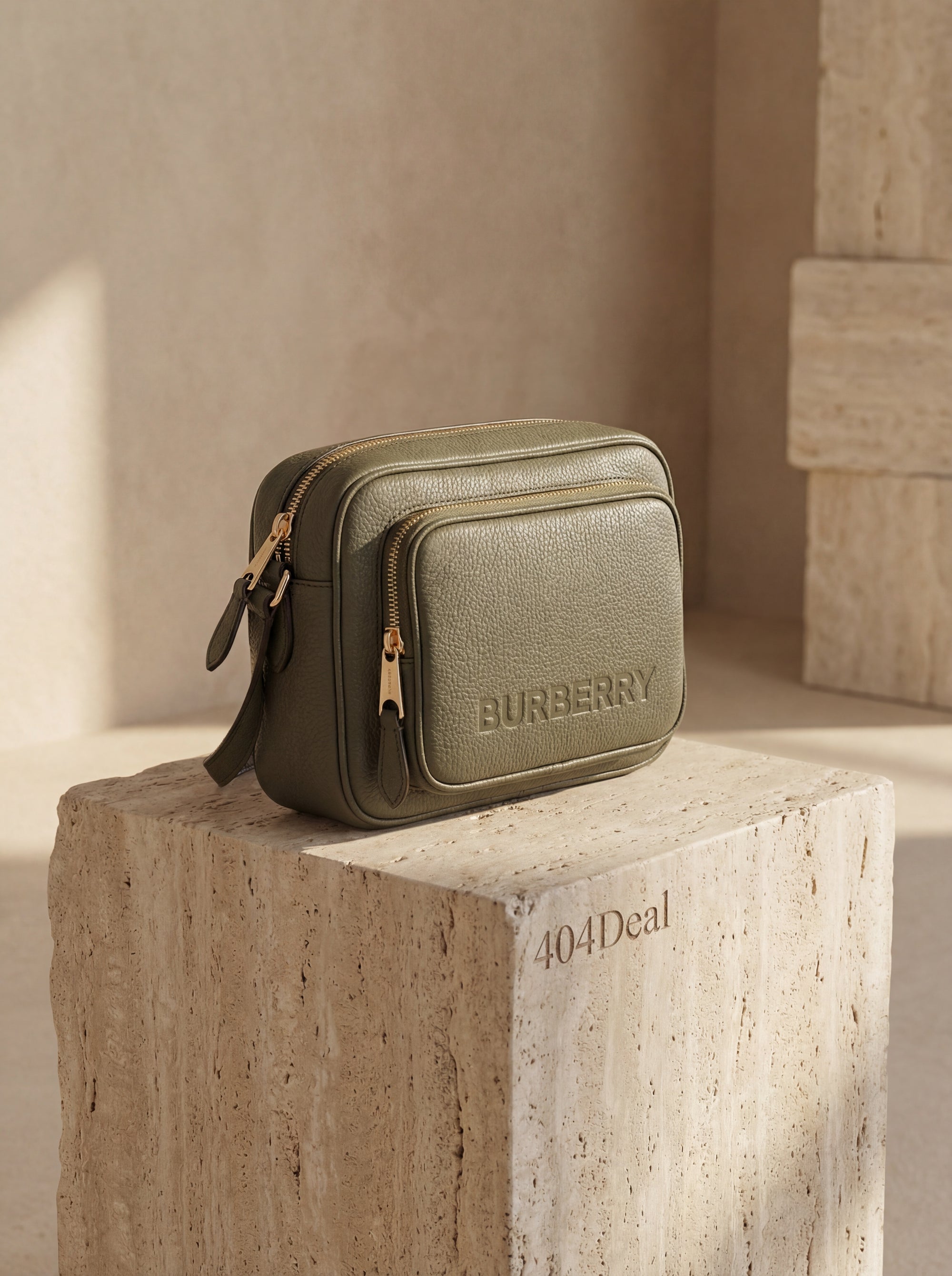 Burberry  Grainy Leather Camera Crossbody Bag