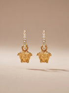 Versace Medusa Drop Earrings in Gold Metal