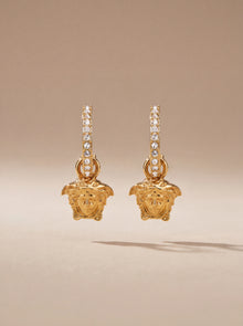 Versace Medusa Drop Earrings in Gold Metal