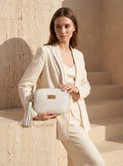 Baldinini Trend — White Leather Crossbody Bag