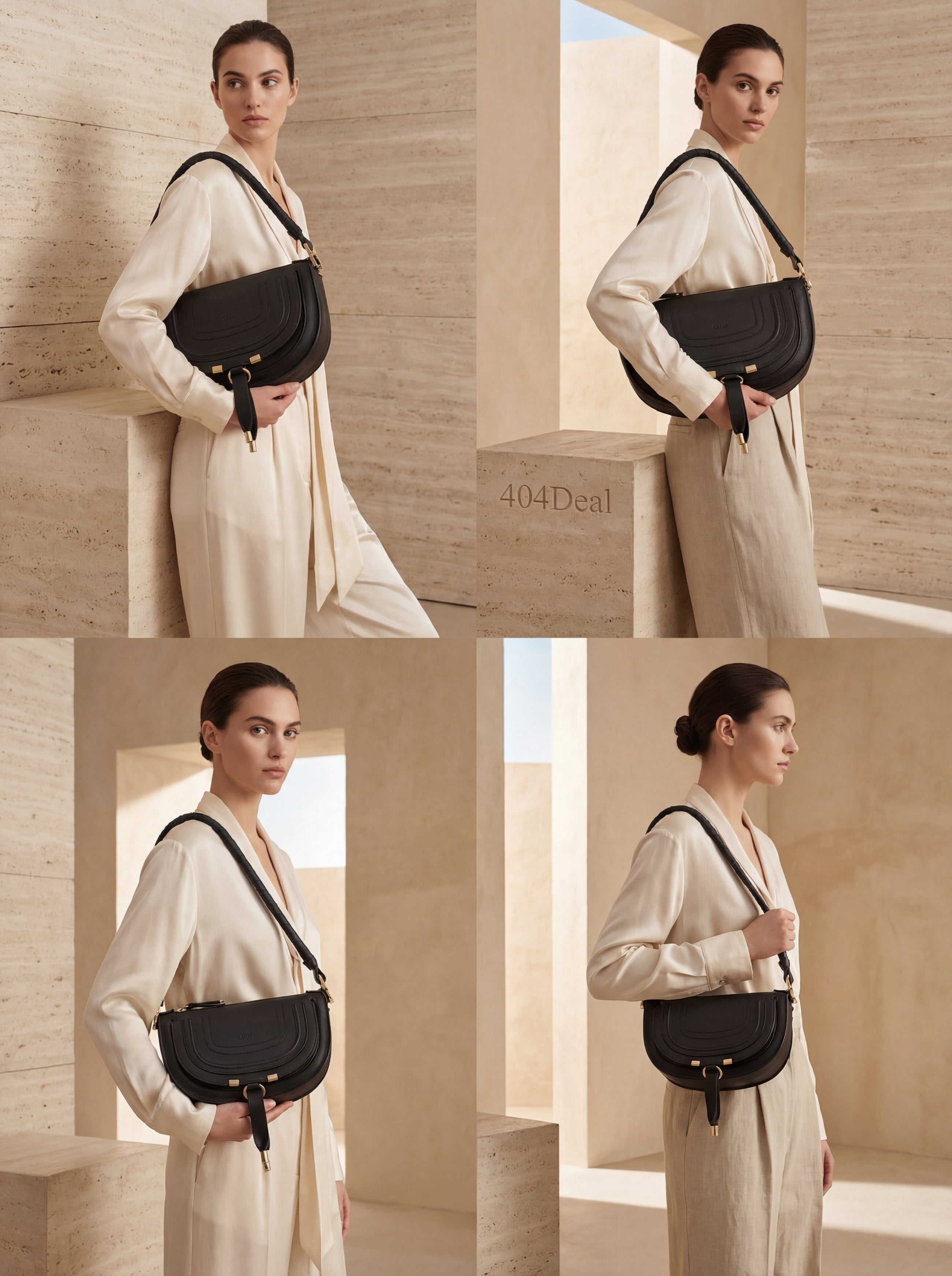 Sac porté épaule mini Marcie de Chloé en cuir de veau lisse