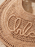 Chloé  Raffia Logo Summer Shoulder Bag