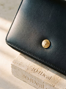 Versace  Medusa Leather Zip Wallet