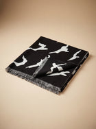 Givenchy  Black White Wool Unisex Winter Warm Scarf Wrap Shawl