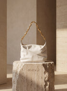 Jimmy Choo  Diamond Hobo Leather Shoulder Bag