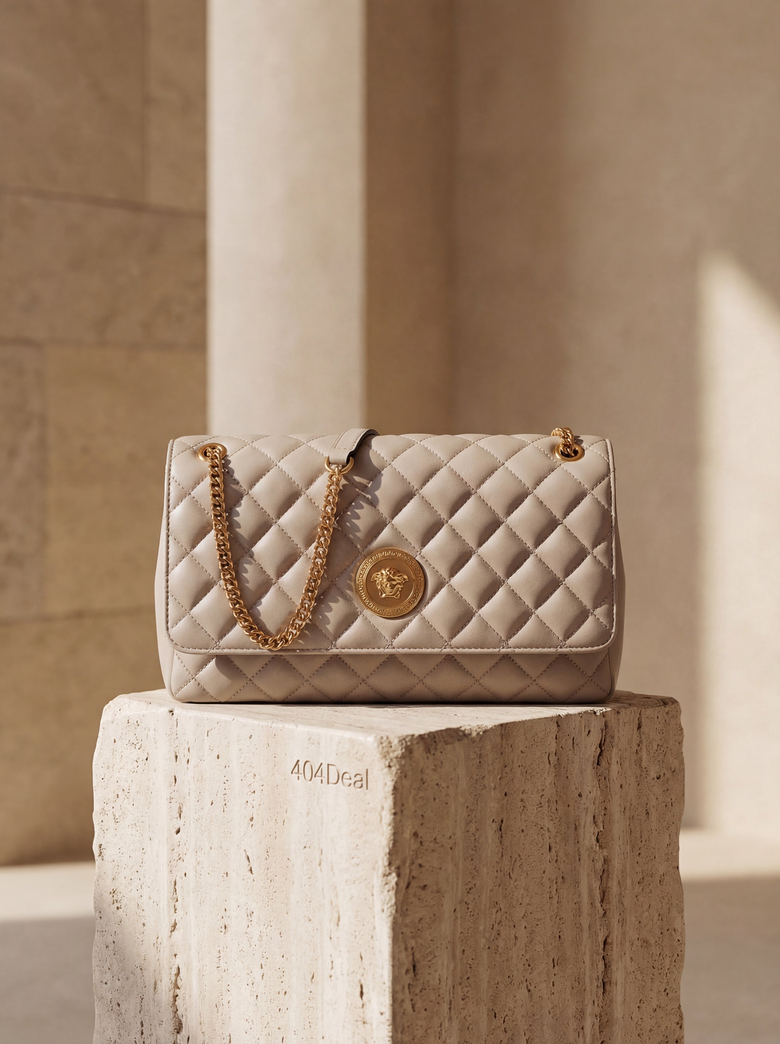 Versace  Quilted Lambskin Shoulder Bag