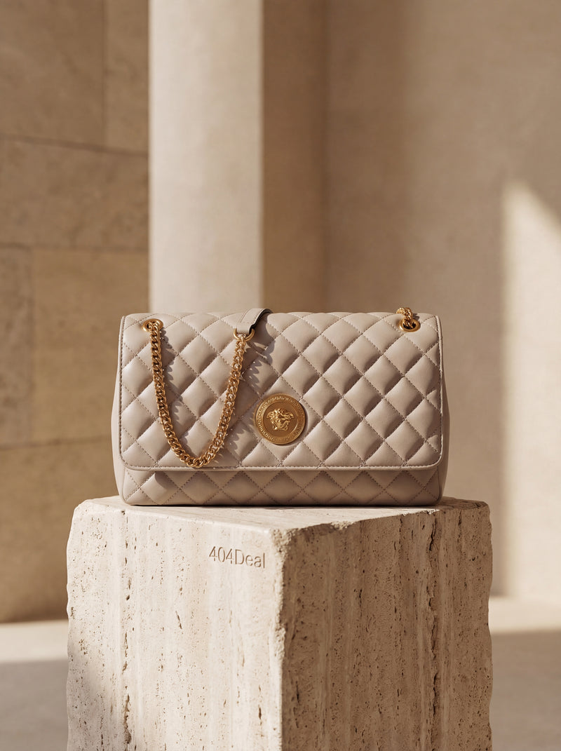 Versace  Quilted Lambskin Shoulder Bag