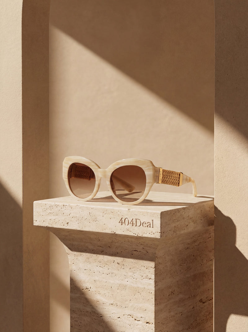 Dolce & Gabbana  Beige Acetate Full Rim Sunglasses