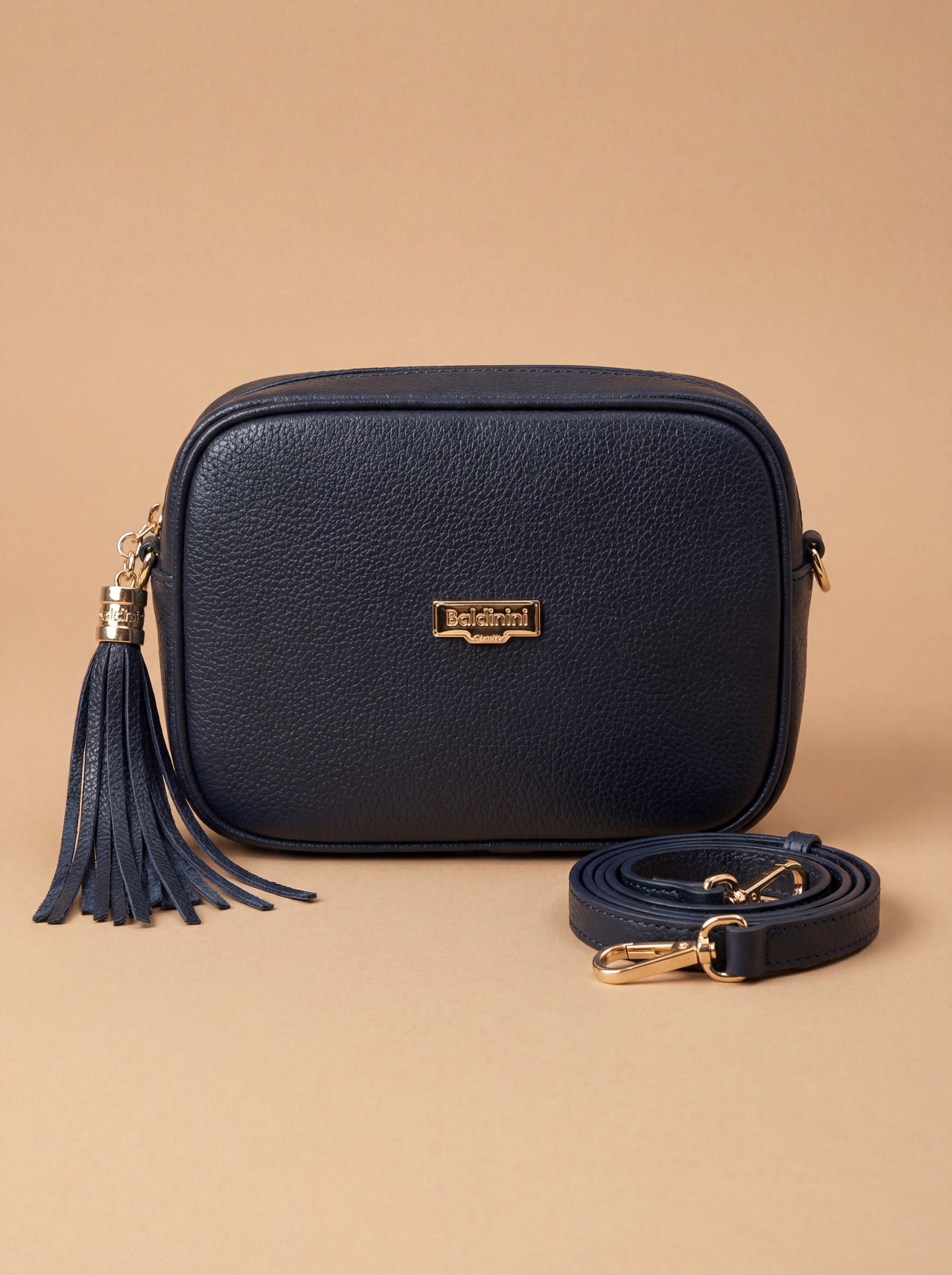 Baldinini Trend — Navy Leather Crossbody Bag