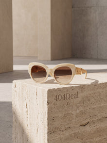 Dolce & Gabbana  Beige Acetate Full Rim Sunglasses