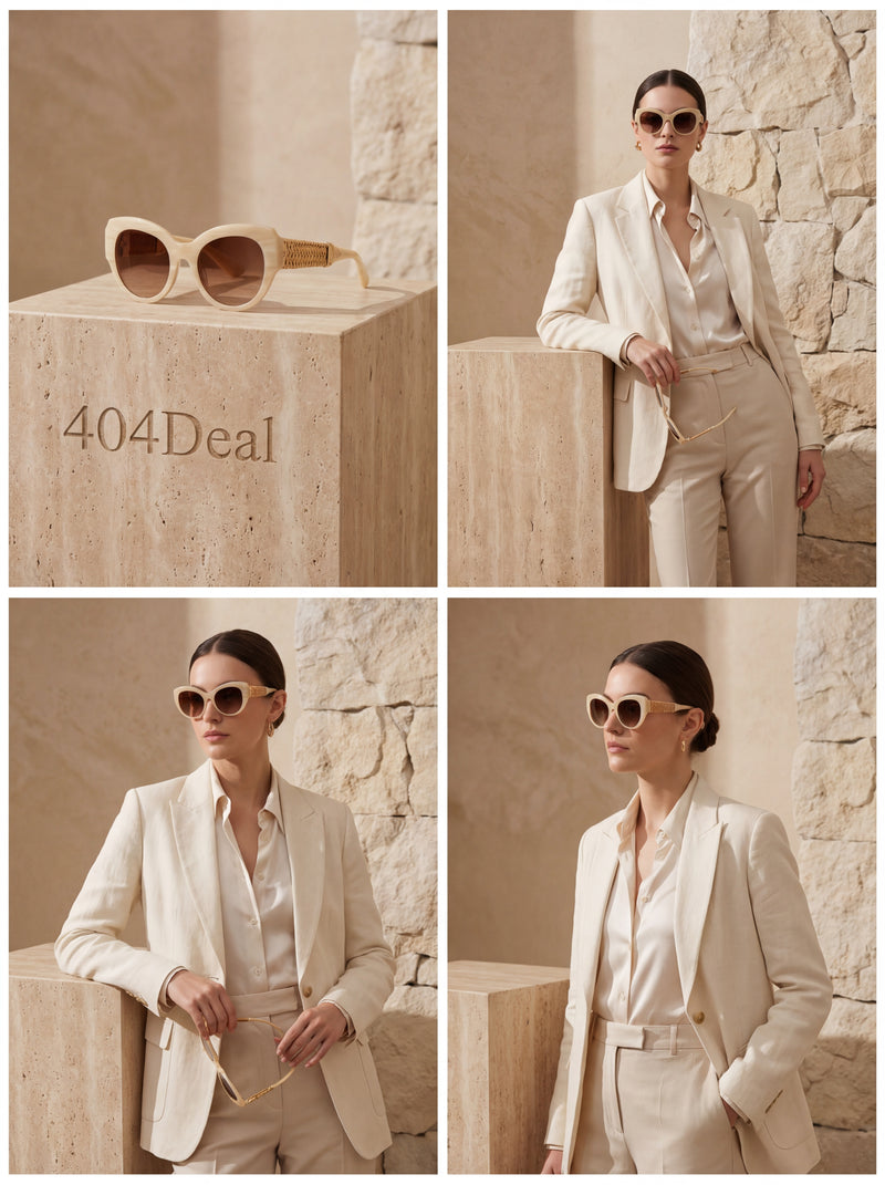 Dolce & Gabbana  Beige Acetate Full Rim Sunglasses