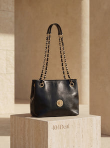 Versace  Medusa Chain Leather Shoulder Bag