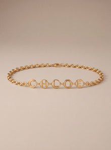 Chloé — Script Jewellery Belt in Gold-Tone Brass