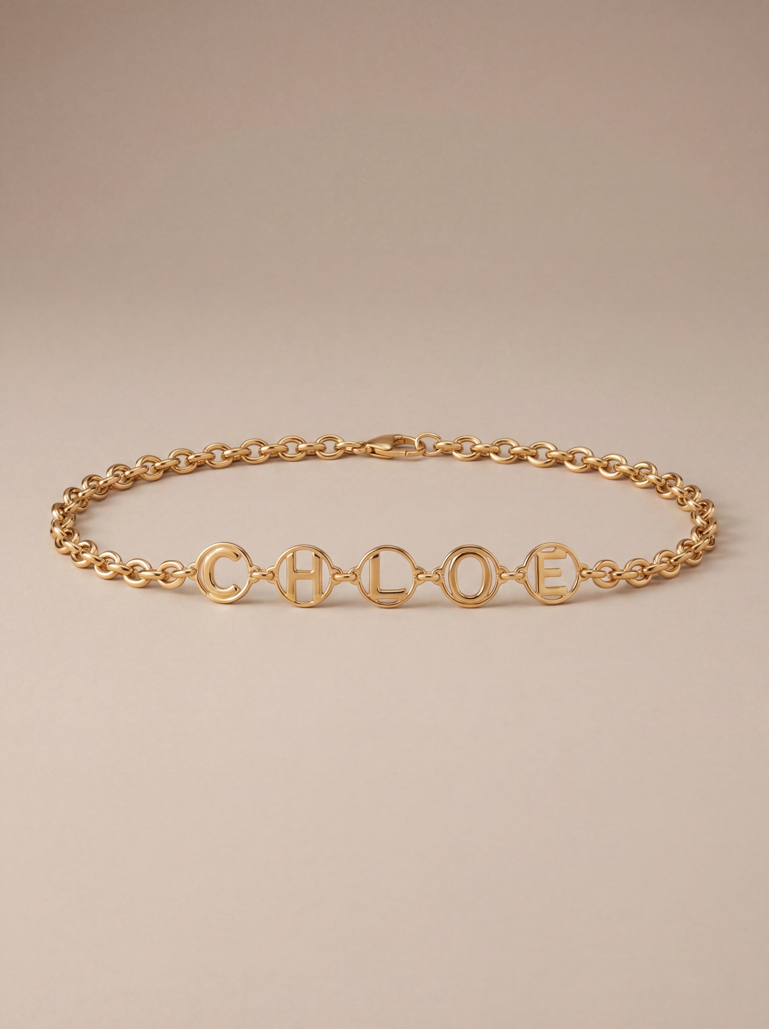 Chloé — Script Jewellery Belt in Gold-Tone Brass