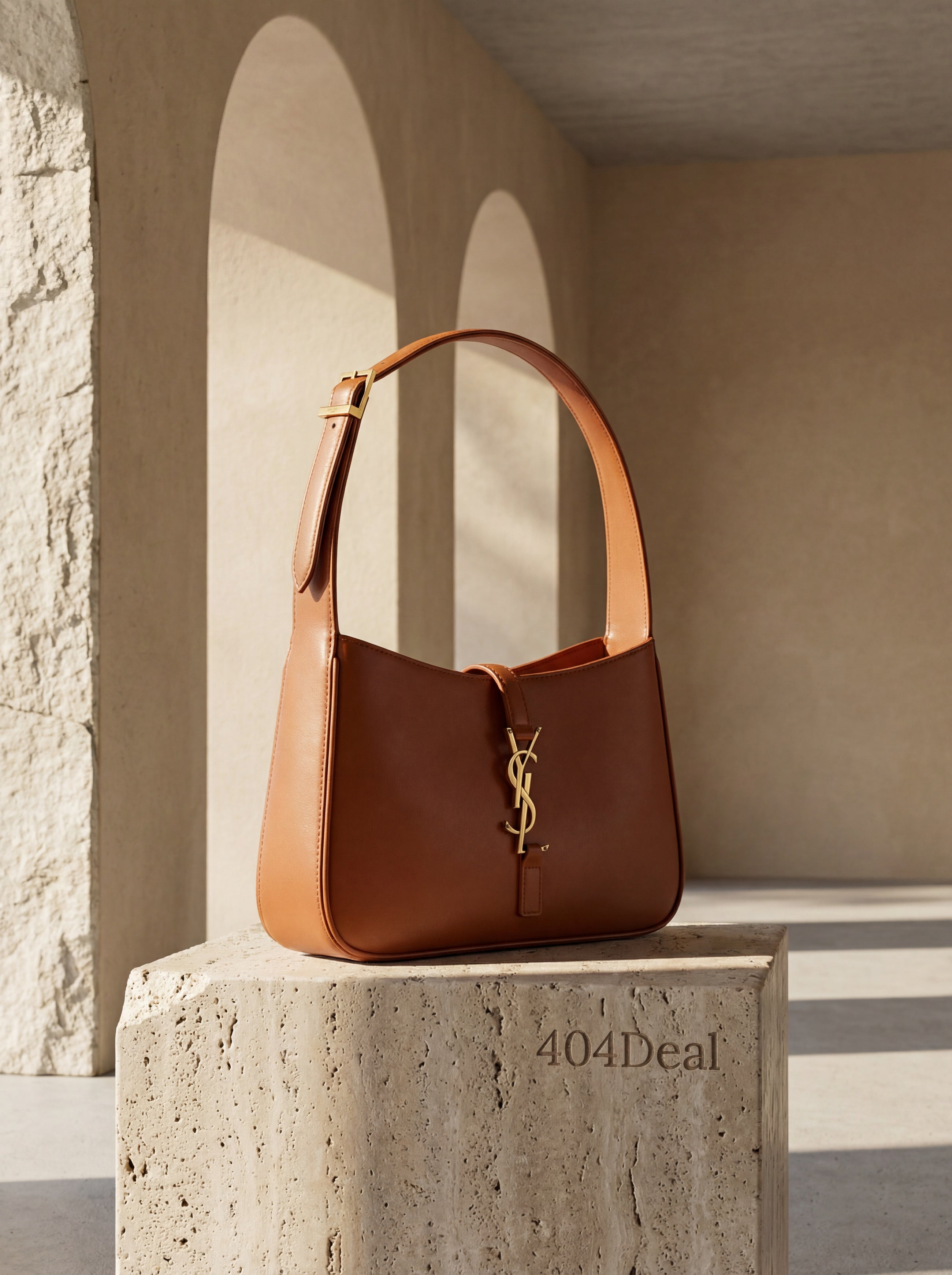 Saint Laurent  Calf Leather Hobo Shoulder Bag