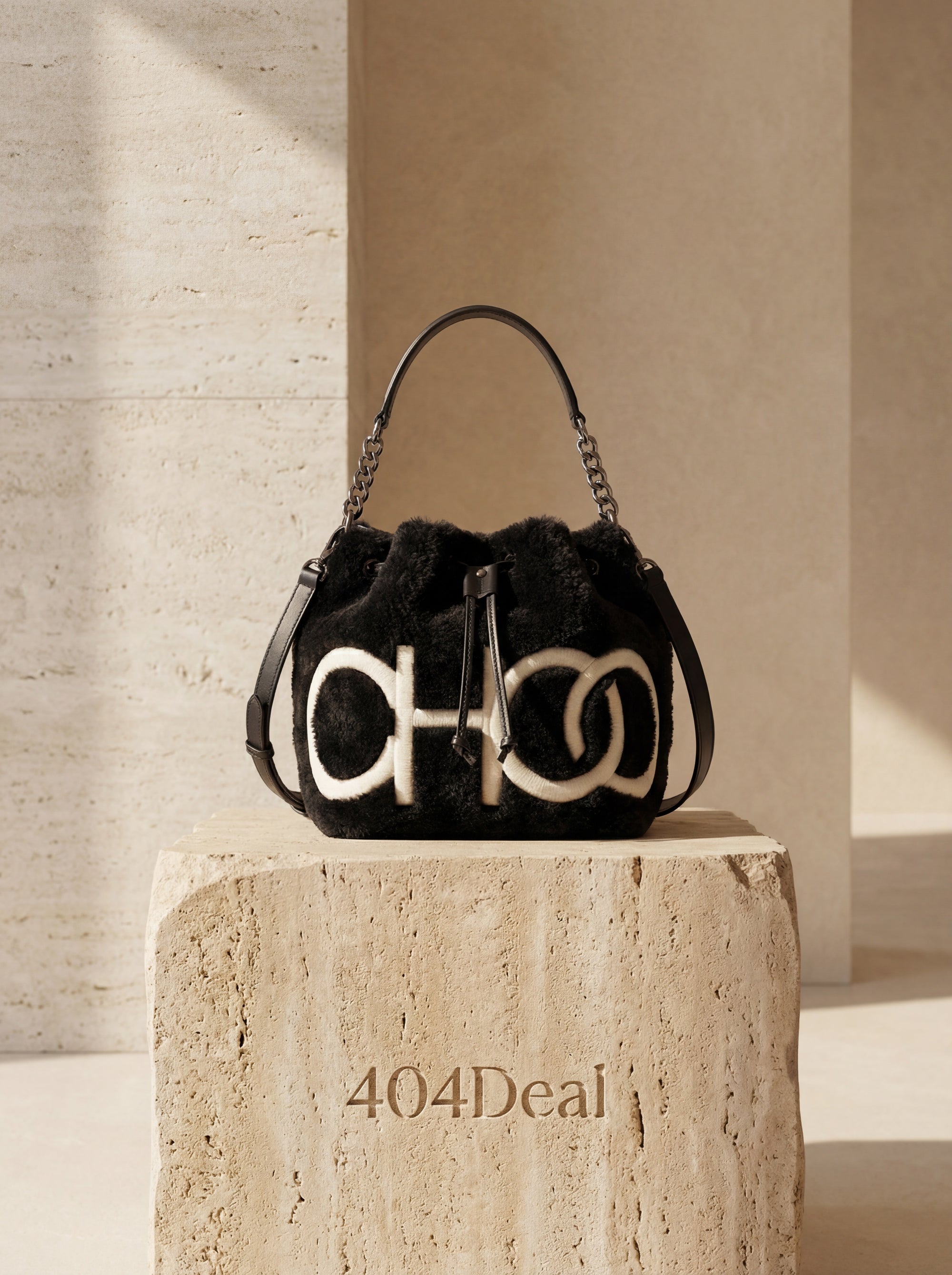 Jimmy Choo  Black Leather Top Handle and Shoulder Bag