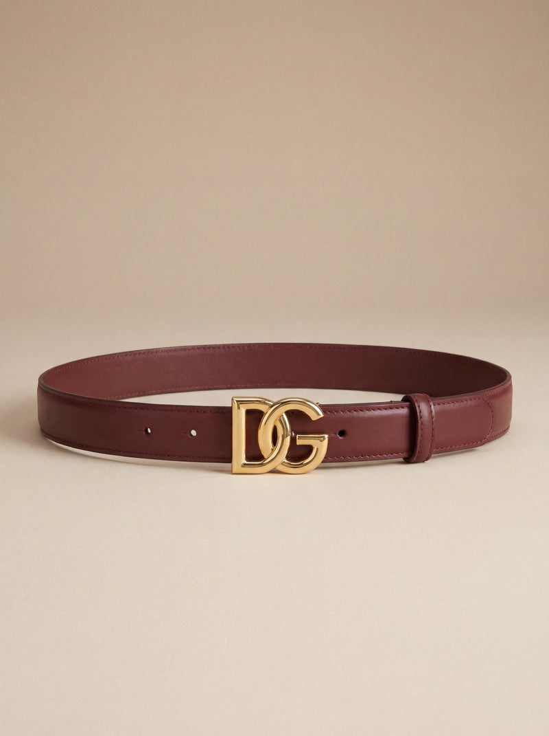 Dolce & Gabbana  Calf Leather Logo Belt