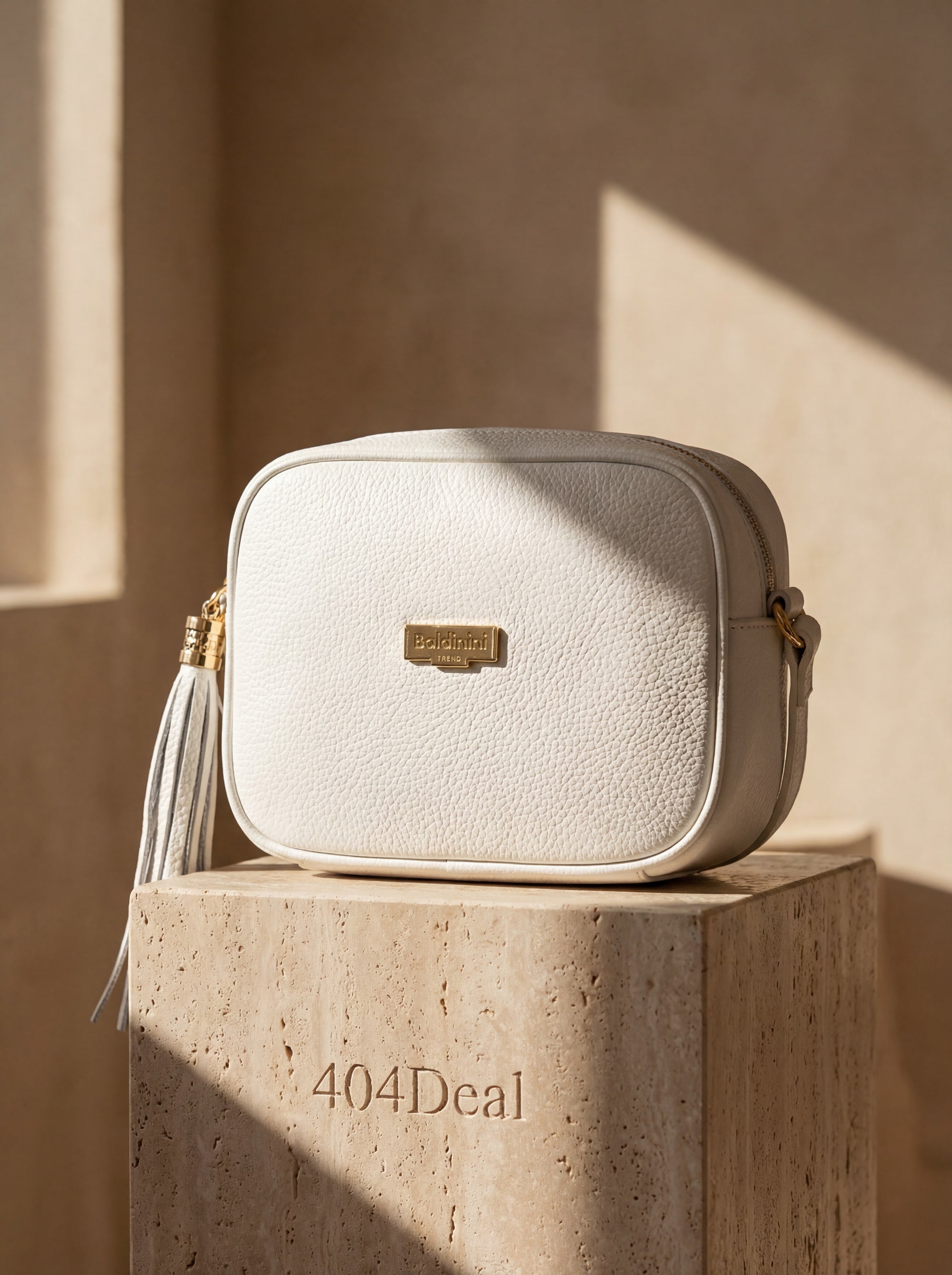 Baldinini Trend — White Leather Crossbody Bag