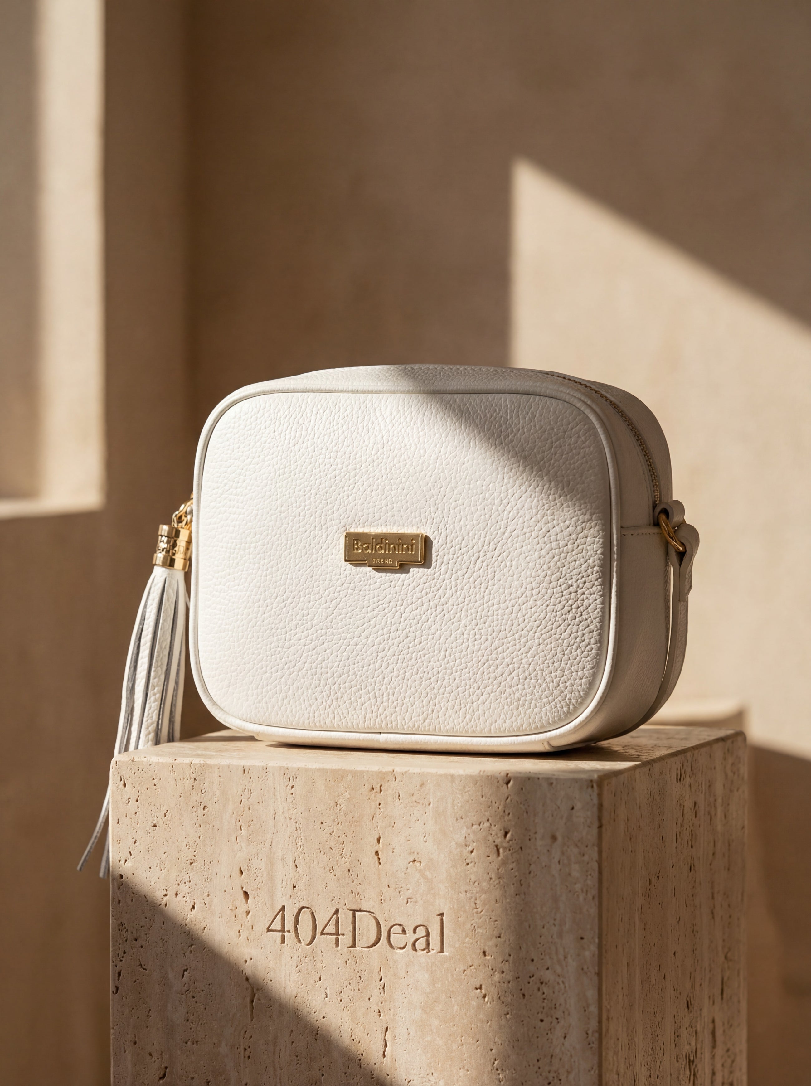 Baldinini Trend — White Leather Crossbody Bag
