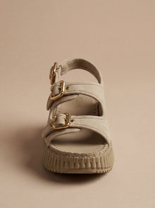 Chloé — Sandales Compensées Nama en Cuir de Vachette