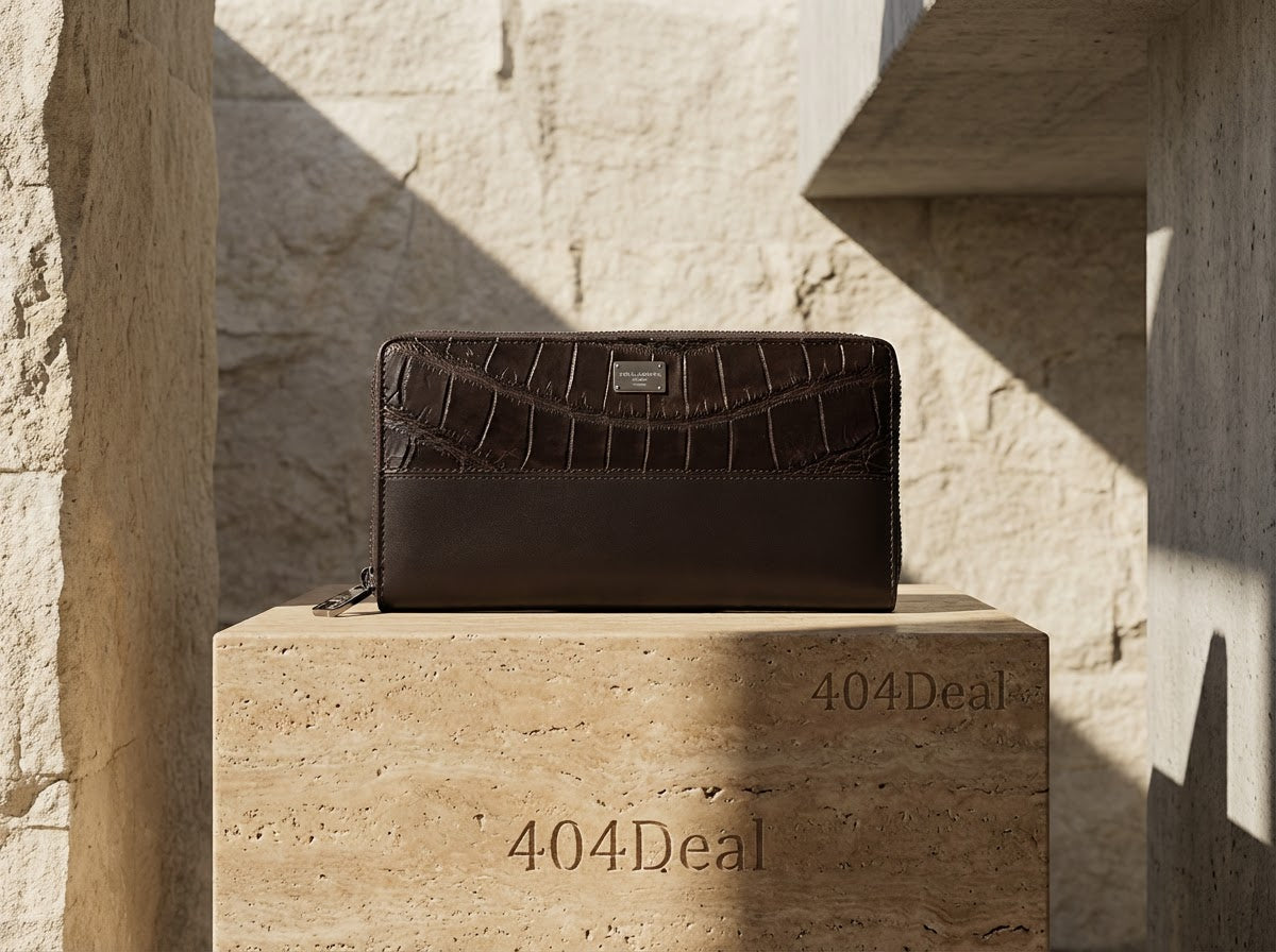 Dolce & Gabbana  Exotic Leather Zip Around Wallet