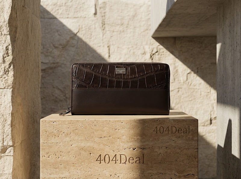 Dolce & Gabbana  Exotic Leather Zip Around Wallet