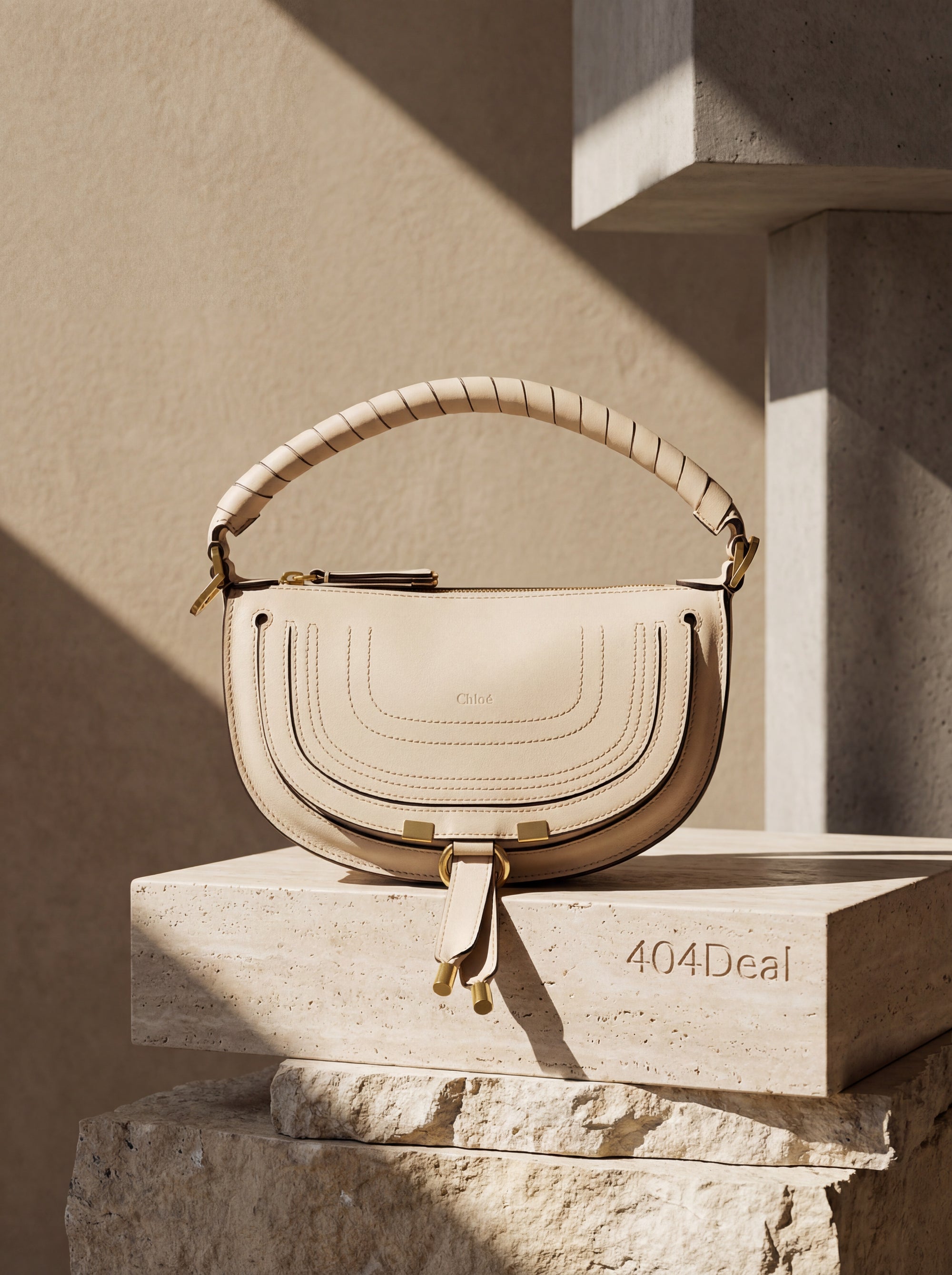 Sac porté épaule mini Marcie de Chloé en cuir de veau lisse