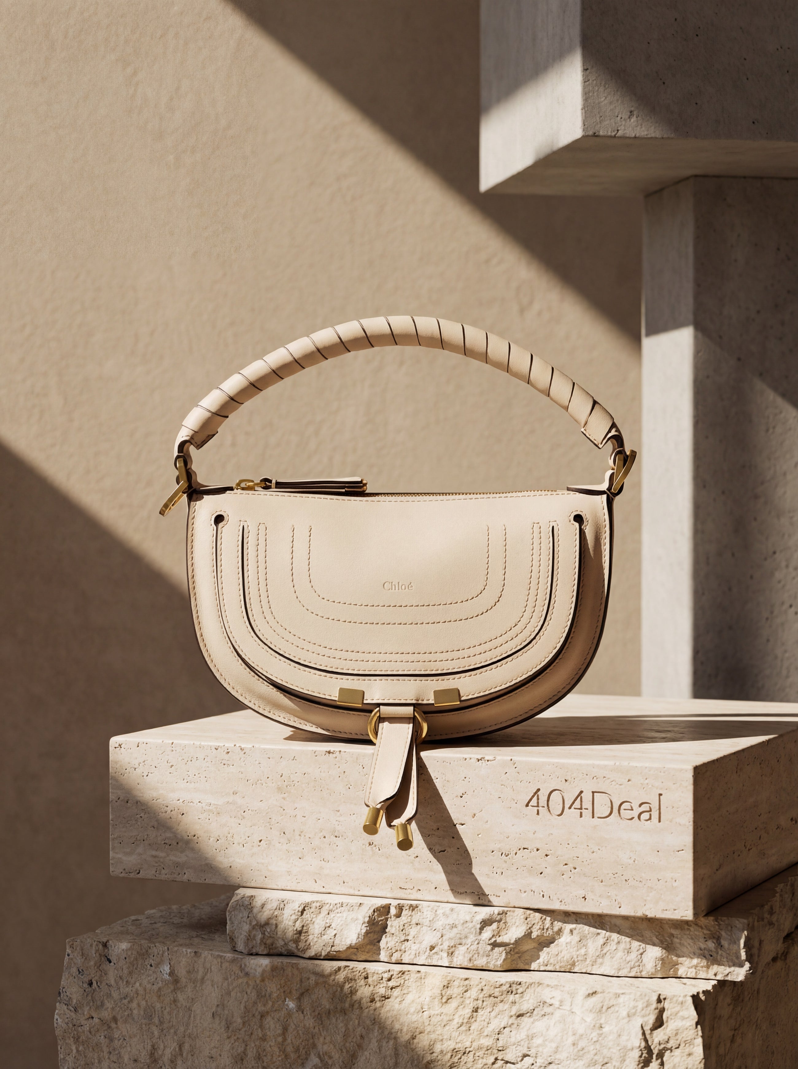 Sac porté épaule mini Marcie de Chloé en cuir de veau lisse