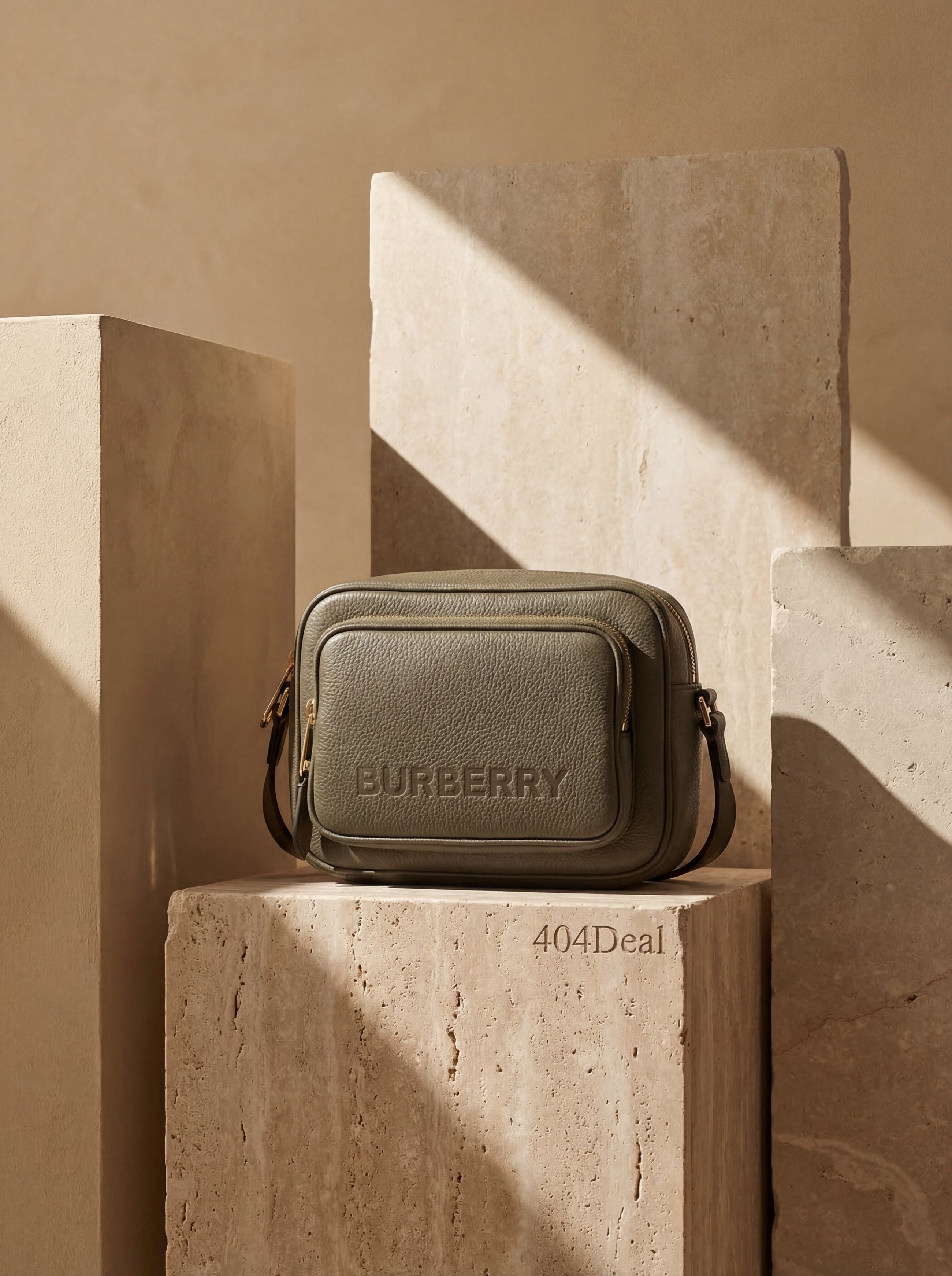 Burberry  Grainy Leather Camera Crossbody Bag