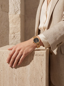 Versace Gold Stainless Steel Dress Watch