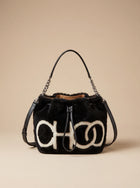 Jimmy Choo  Black Leather Top Handle and Shoulder Bag