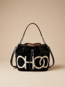 Jimmy Choo  Black Leather Top Handle and Shoulder Bag