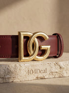 Dolce & Gabbana  Calf Leather Logo Belt