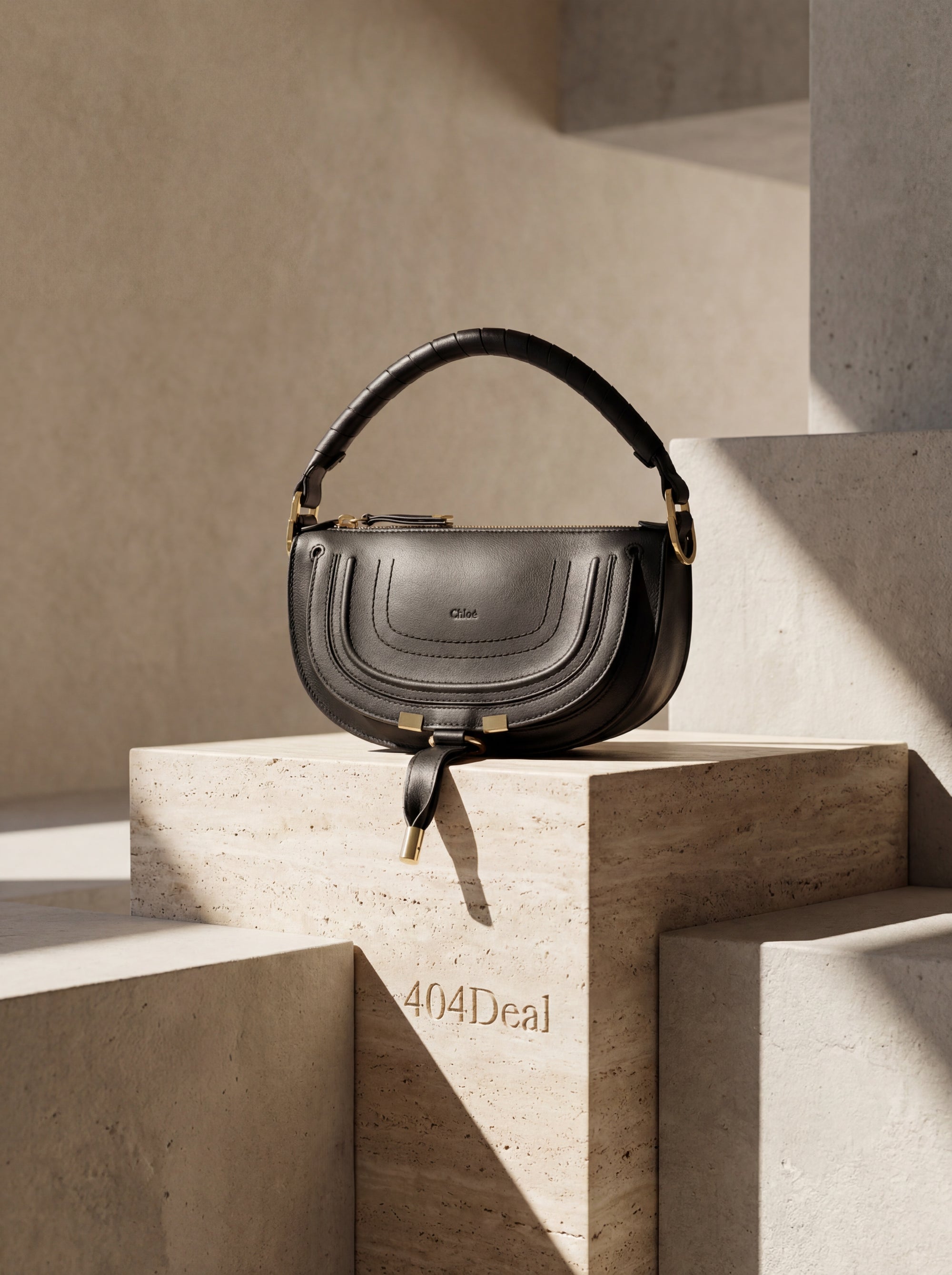 Sac porté épaule mini Marcie de Chloé en cuir de veau lisse