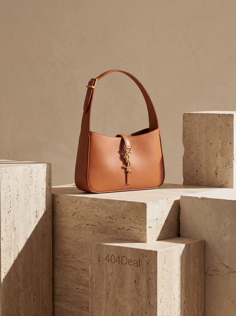 Saint Laurent  Calf Leather Hobo Shoulder Bag