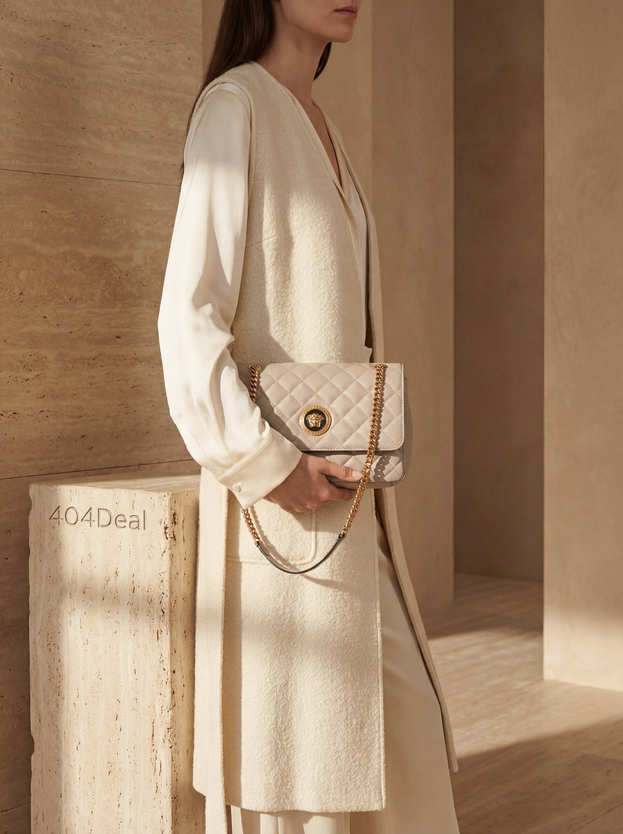 Versace  Quilted Lambskin Shoulder Bag