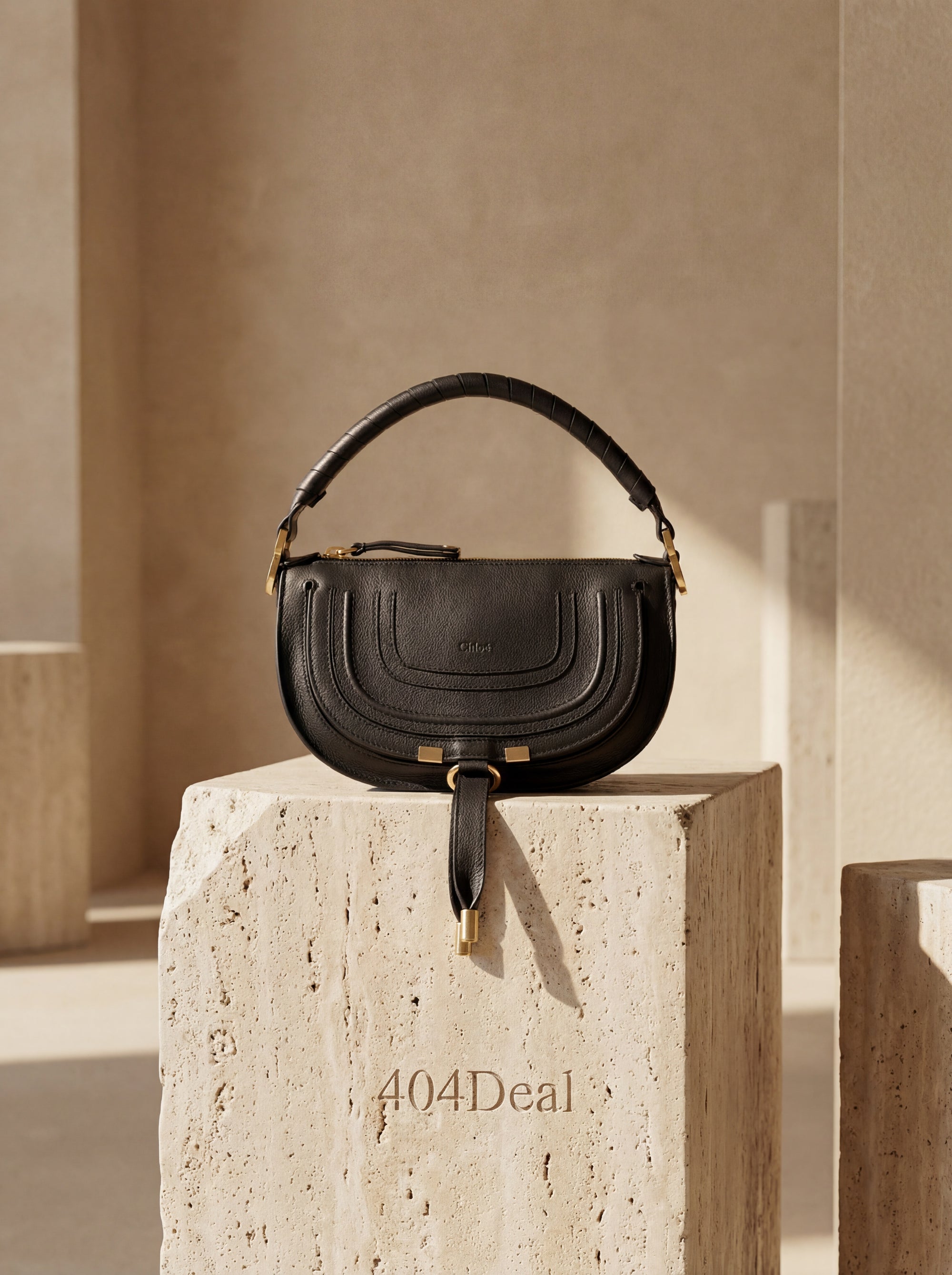 Sac porté épaule mini Marcie de Chloé en cuir de veau lisse
