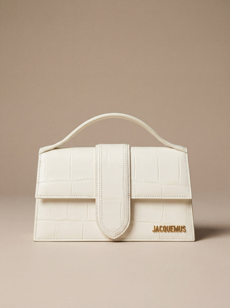 Jacquemus  Le Grand Bambino Croco Leather Handbag