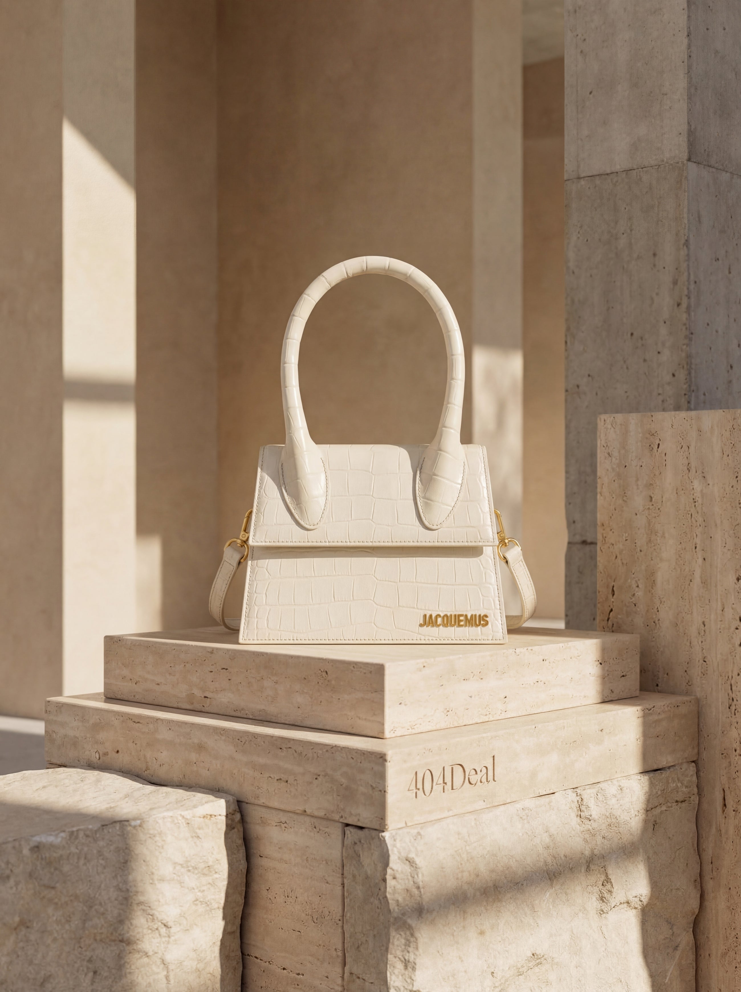 Jacquemus  Le Grand Bambino Croco Leather Handbag