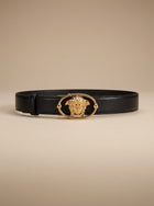 Versace Regular Belt in Black Leather