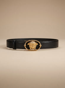 Versace Regular Belt in Black Leather