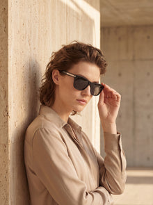 Saint Laurent — Black Acetate Square Sunglasses