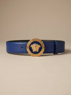 Versace Leather Belt in Blue