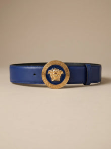 Versace Leather Belt in Blue