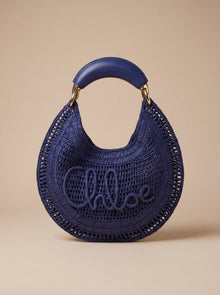 Sac Hobo Summer Banana en Raphia et Cuir de Veau