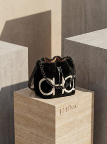 Jimmy Choo  Black Leather Top Handle and Shoulder Bag