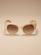 Dolce & Gabbana  Beige Acetate Full Rim Sunglasses