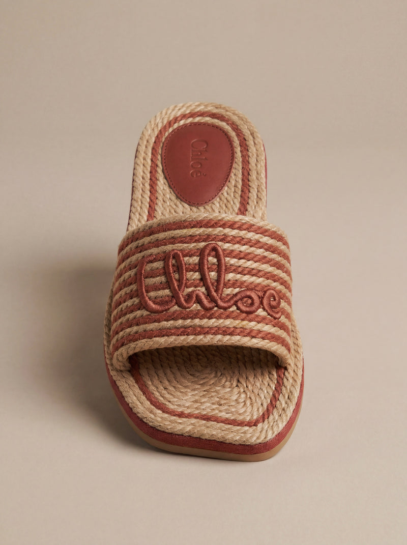 Chloé — Sand Flat Mules in Braided Recycled Rope