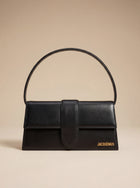 Sac long Jacquemus Le Bambino en cuir noir